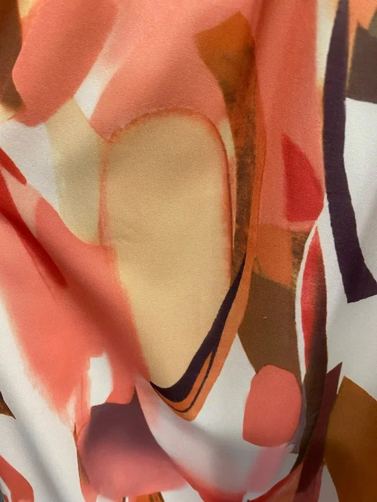 Romantic Flowing Maxi Dress V Neck Empire Waist | Boho Sunset Coral Pink Large - Picture 6 of 13